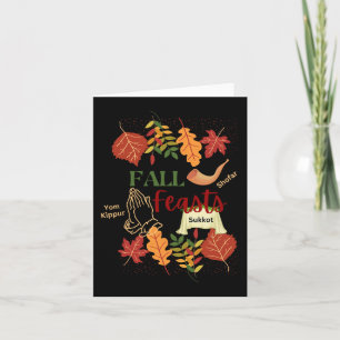 Israel Yisrael Fall Feasts Shofar Sukkot Yom Kippu Card