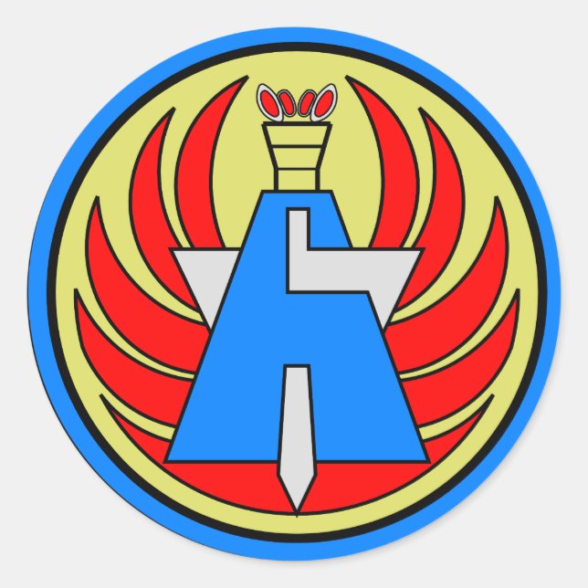 ISRAELI AIR FORCE SQUADRON CLASSIC ROUND STICKER (Front)