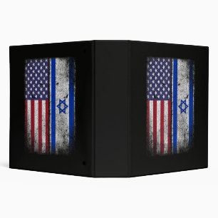 Israeli American Flag Israel Usa Roots America Binder
