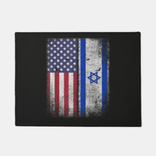 Israeli American Flag Israel Usa Roots America Doormat