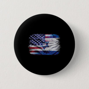 Israeli American Flag Pride Israel Usa For Women M 2 Inch Round Button