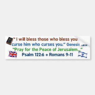 Israeli British flag collection Bumper Sticker