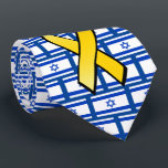 Israeli Flag Bring Them Home Free the Hostages Tie<br><div class="desc">This neck tie shows your love for Israel featuring the Israeli flag and yellow ribbons symbolizing Bring Them Home for the Israeli hostages held in Gaza..</div>