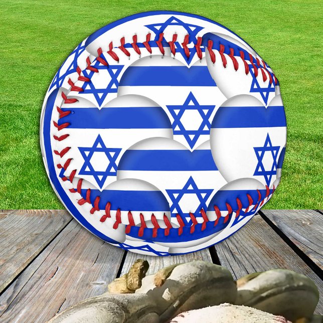 Israeli Flag, Hearts - Baseballs, Love Israel Baseball (Creator Uploaded)