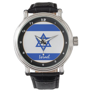 Israeli flag & Jerusalem, Israel travel/sport fans Watch