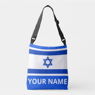 Israeli Flag Personalized Crossbody Bag