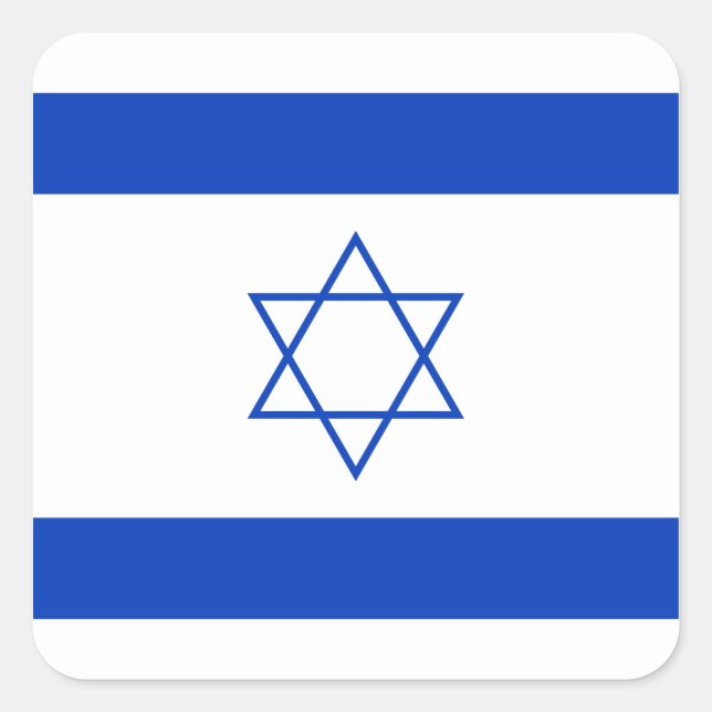 Israeli Flag Square Sticker (Front)