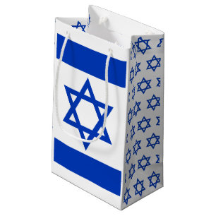 Israeli Flag with star of David, Patriots SM Small Gift Bag