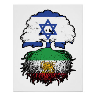 Israeli Grown Iranian Roots Lion and Sun Poster
