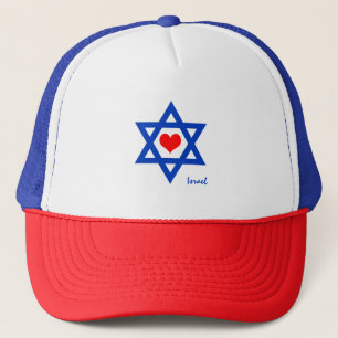 Israeli Heart & Love Israel Flag travel /sport hat