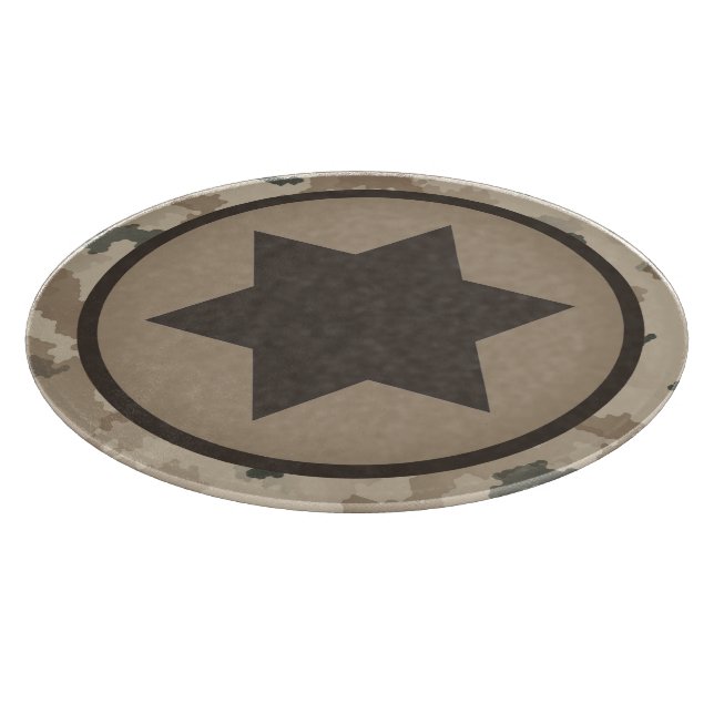 Israeli IAF Star of David Roundel - Desert Cutting Board (Corner)