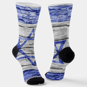 Israeli wood  flag socks