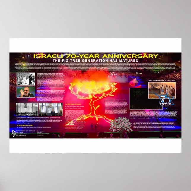 Israel's 70th Anniversary - Fig Tree Generation Poster (Front)