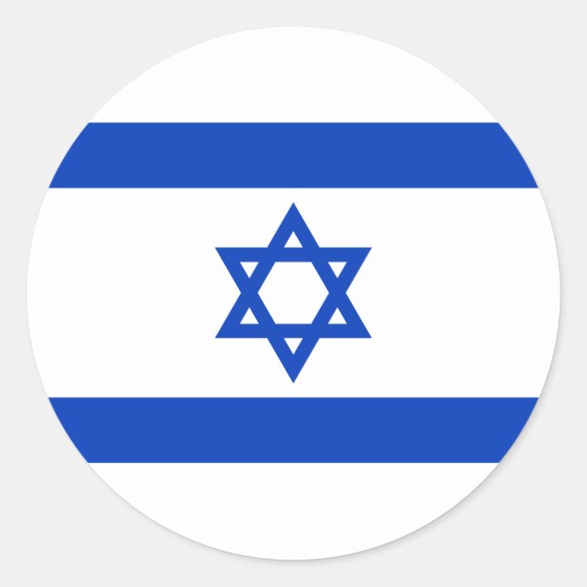 Israel's Flag Classic Round Sticker (Front)