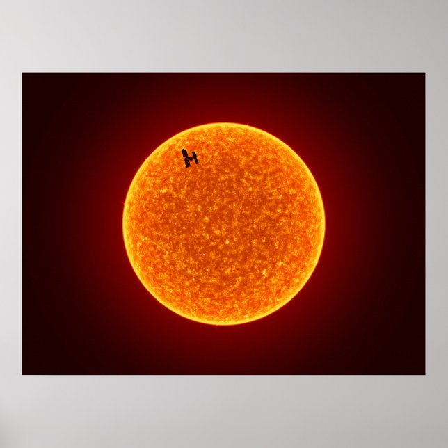 ISS and the sun Poster (Front)