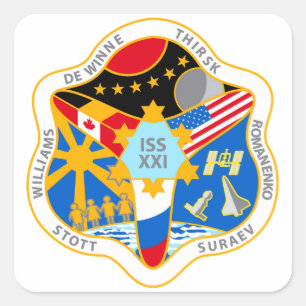 ISS Crews:  Expedition 21 Square Sticker