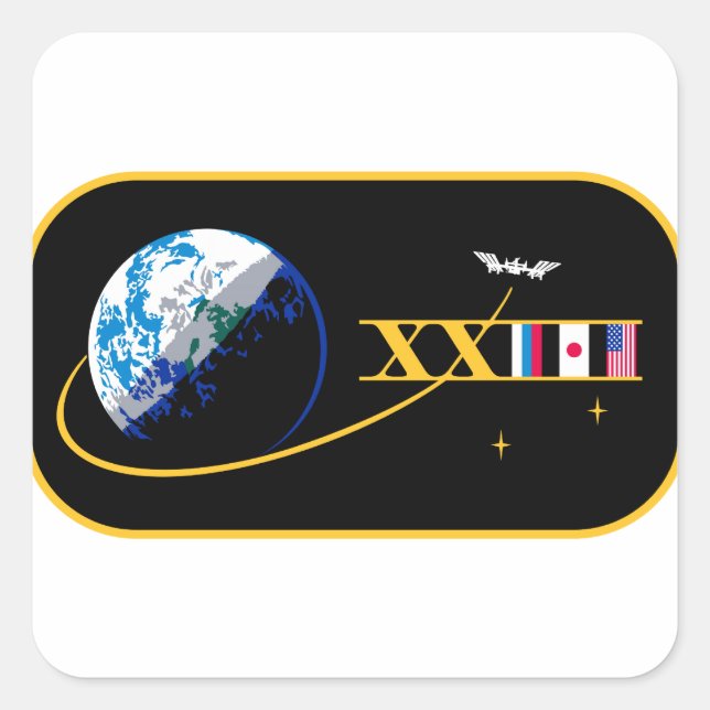 ISS Crews:  Expedition 23 Square Sticker (Front)