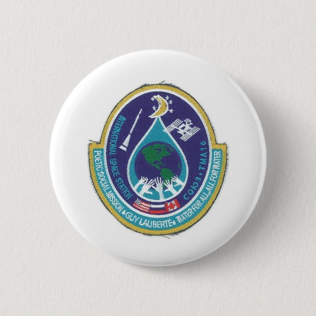 ISS INTERNATIONAL SPACE STATION 2 INCH ROUND BUTTON (Front)