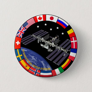 ISS Members Composite Logo 2 Inch Round Button