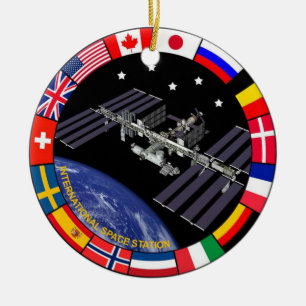 ISS Members Composite Logo Ceramic Ornament