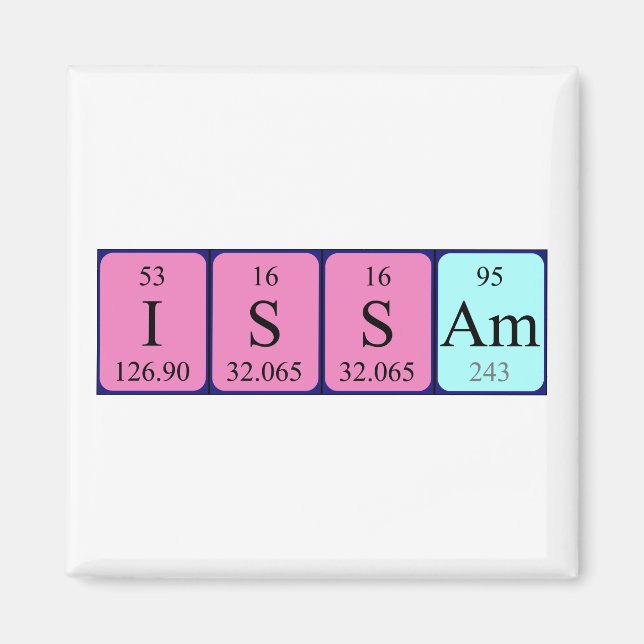 Issam periodic table name magnet (Front)