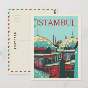 Istambul Hagia Sophia illustration Turquie Carte p