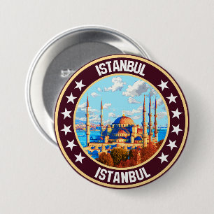 Istanbul 3 inch round button