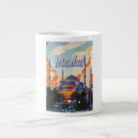 Istanbul Aya Sophia Mosque vintage travel poster