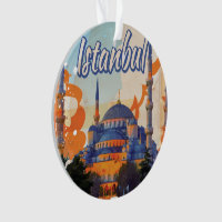 Istanbul Aya Sophia Mosque vintage travel poster