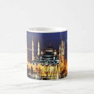 Istanbul Blue Mosque Night View Scenery Turkey Coffee Mug