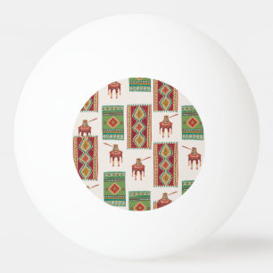 Istanbul Carpets Coffee: Vintage Pattern Ping Pong Ball