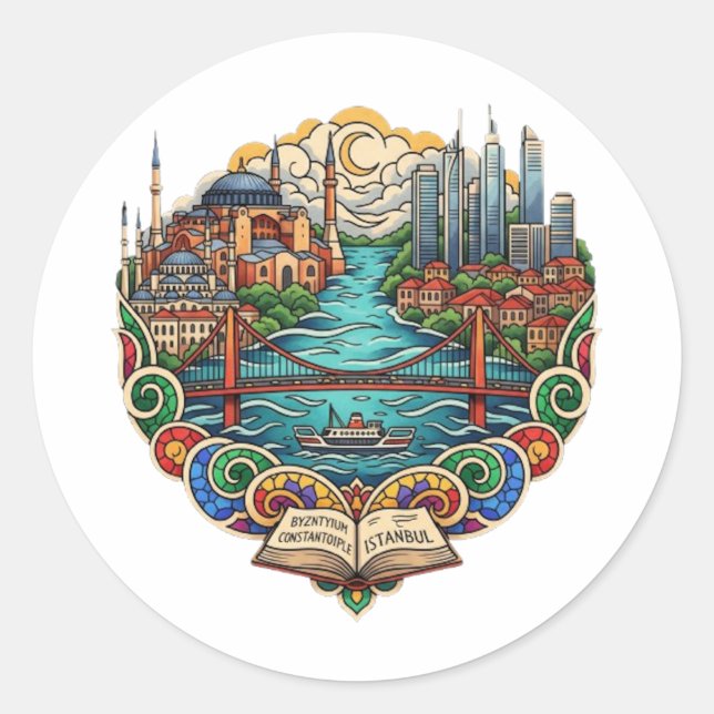 ISTANBUL CLASSIC ROUND STICKER (Front)