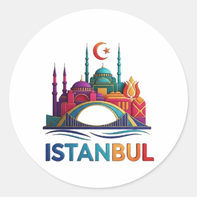 ISTANBUL CLASSIC ROUND STICKER (Front)