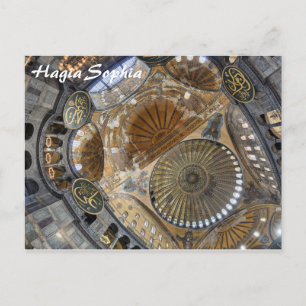 Istanbul - Dome of Hagia Sophia postcard