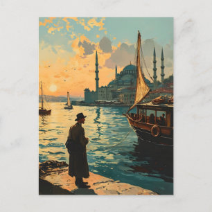 Istanbul : Mosquée Bleue & Bosphore Carte Postale