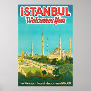 Istanbul Print Turkey Travel Poster Turkish Ar