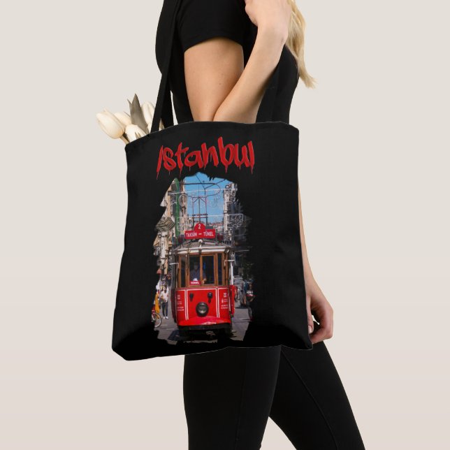 Istanbul: Taksim Tram Tote Bag (Close Up)