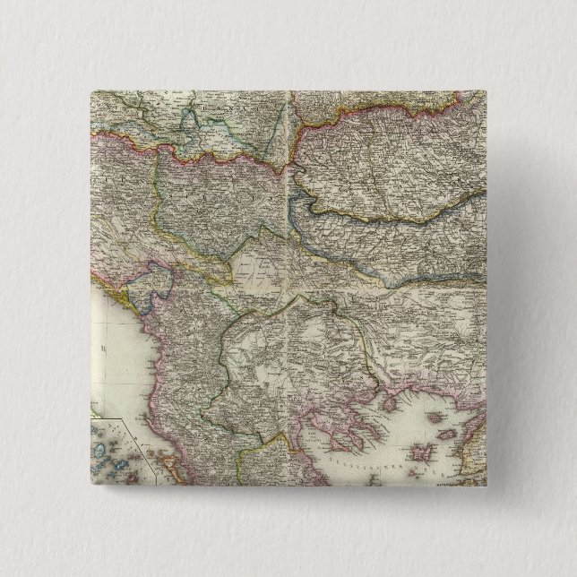 Istanbul, Turkey 2 Inch Square Button (Front)