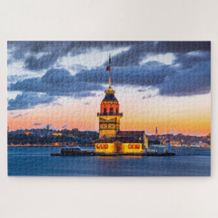Istanbul, Turkey - baroque mosque of Ortakoy Jigsa Jigsaw Puzzle
