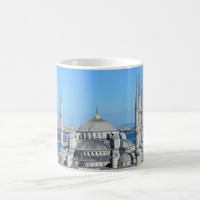 Istanbul Turkey Blue Mosque Architecture Day View  Magic Mug (Center)