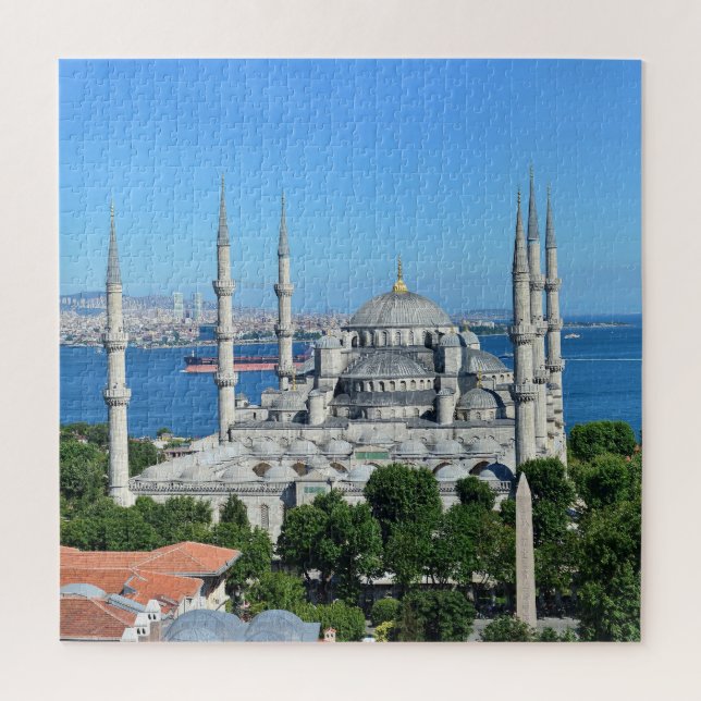 Istanbul Turkey Blue Mosque Cityscape Architecture Jigsaw Puzzle (Vertical)