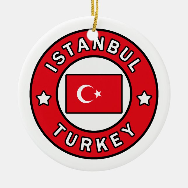 Istanbul Turkey Ceramic Ornament (Front)