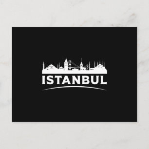 Istanbul Turkey City Cityscape Skyline Funny Gift Postcard