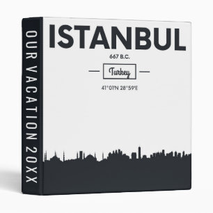 Istanbul, Turkey City Coordinates Binder