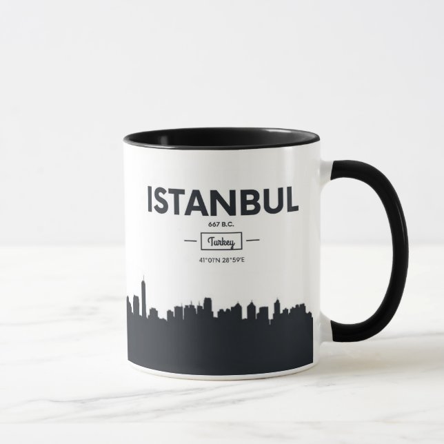 Istanbul, Turkey | City Coordinates Mug (Right)