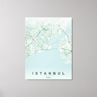 Istanbul Turkey City Map Minimal Design