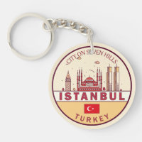 Istanbul Turkey City Skyline Emblem
