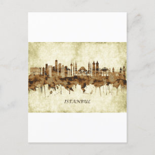 Istanbul Turkey Cityscape Holiday Postcard