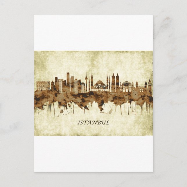 Istanbul Turkey Cityscape Invitation Postcard (Front)