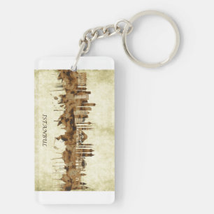 Istanbul Turkey Cityscape Keychain
